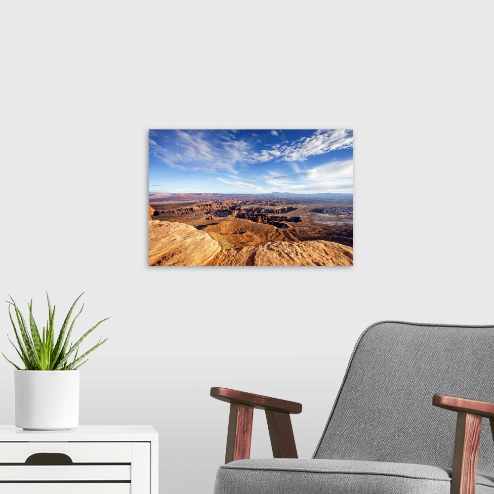 A modern room featuring Grand View Point Overlook, Canyonlands National Park, Moab, Utah, USA.