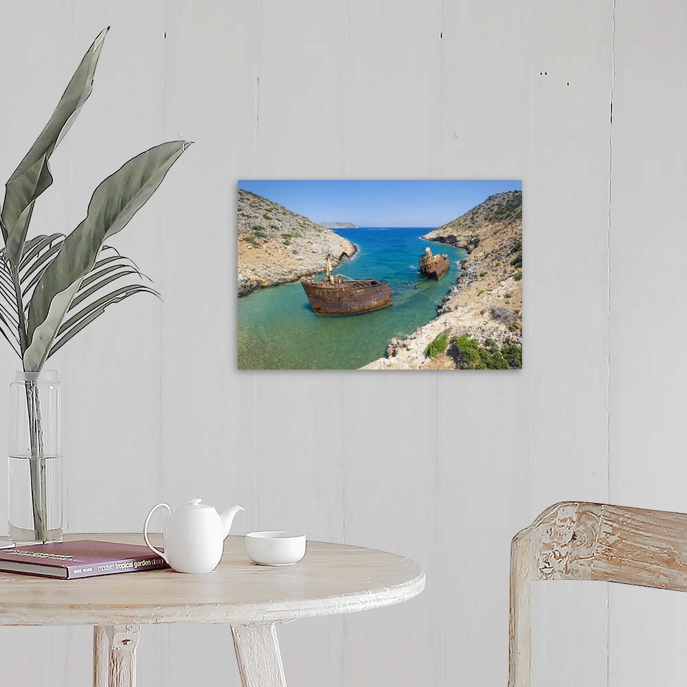 A farmhouse room featuring Greece, Cyclades Islands, Amorgos, Navagio Beach.