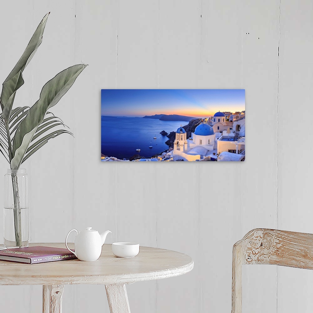 A farmhouse room featuring Greece, Cyclades, Oia town and Santorini Caldera