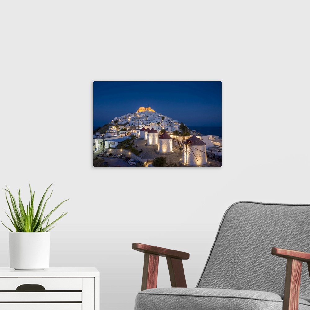 A modern room featuring Greece, Dodecanese Islands, Astypalaia, Chora Astypalaia (Astypalaia Town).