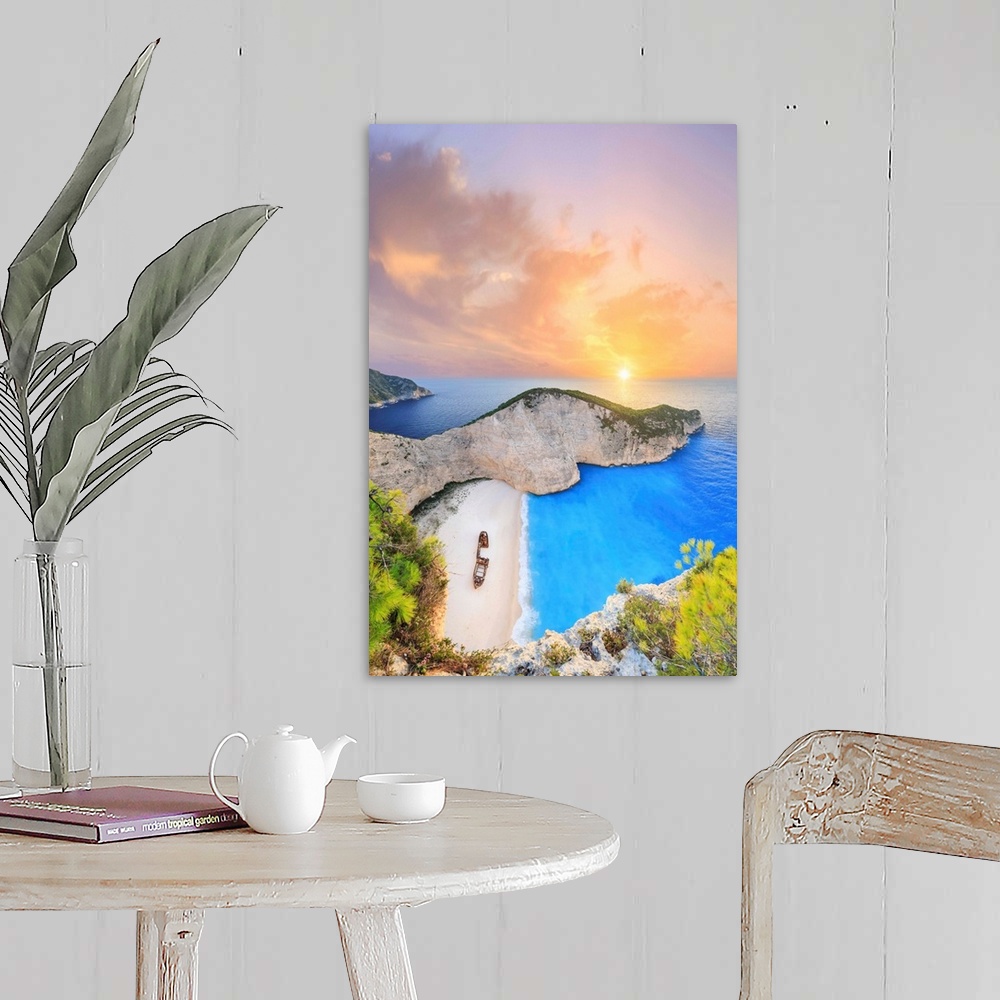 A farmhouse room featuring Greece, Ionian Islands, Zakynthos, Navagio (shipwreck) beach