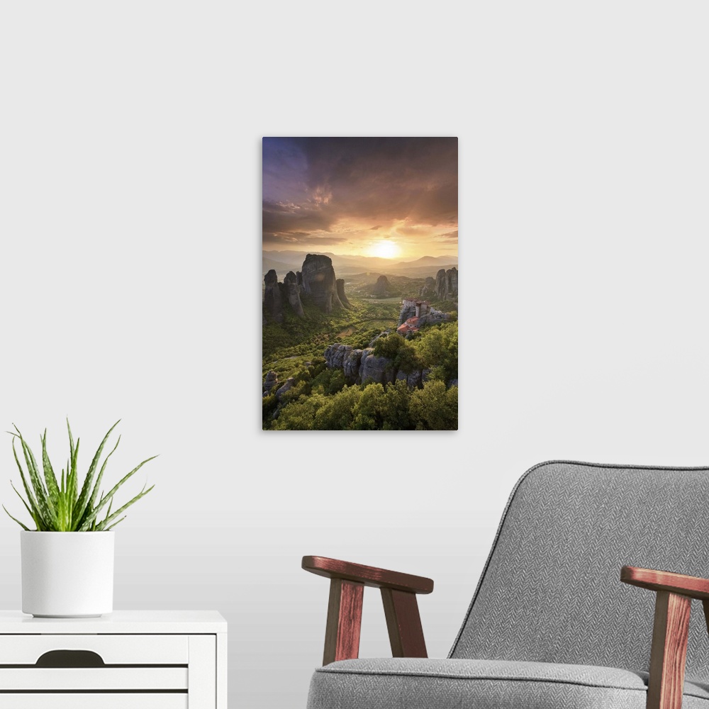 A modern room featuring Greece, Thessaly, Meteora, Holy Monastery of Rousanou