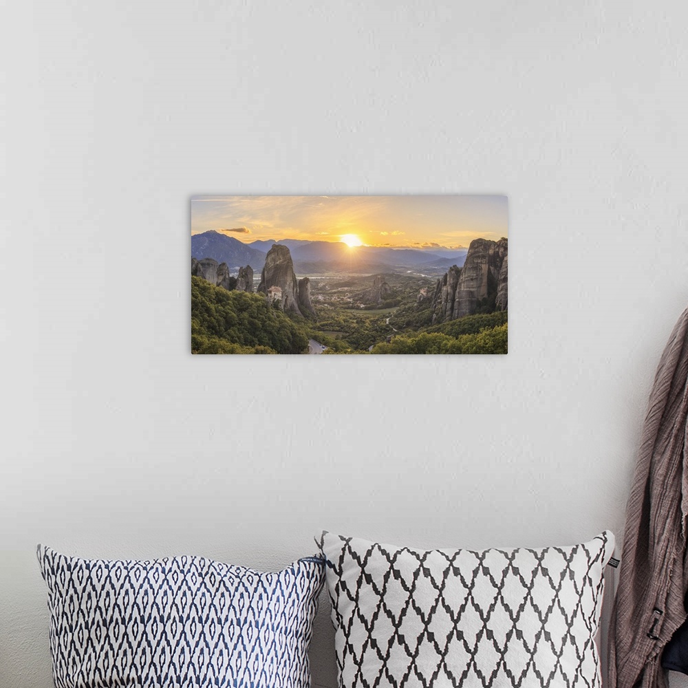 A bohemian room featuring Greece, Thessaly, Meteora, Holy Monastery of Rousanou