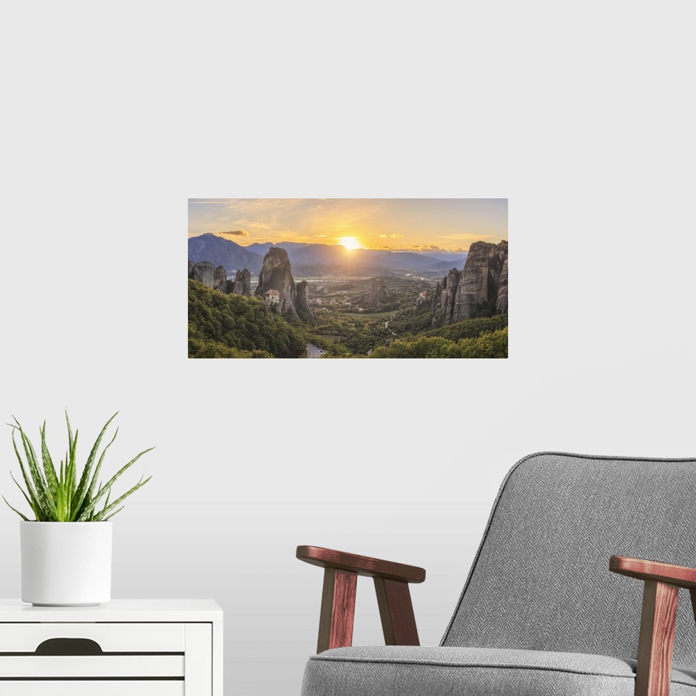 A modern room featuring Greece, Thessaly, Meteora, Holy Monastery of Rousanou