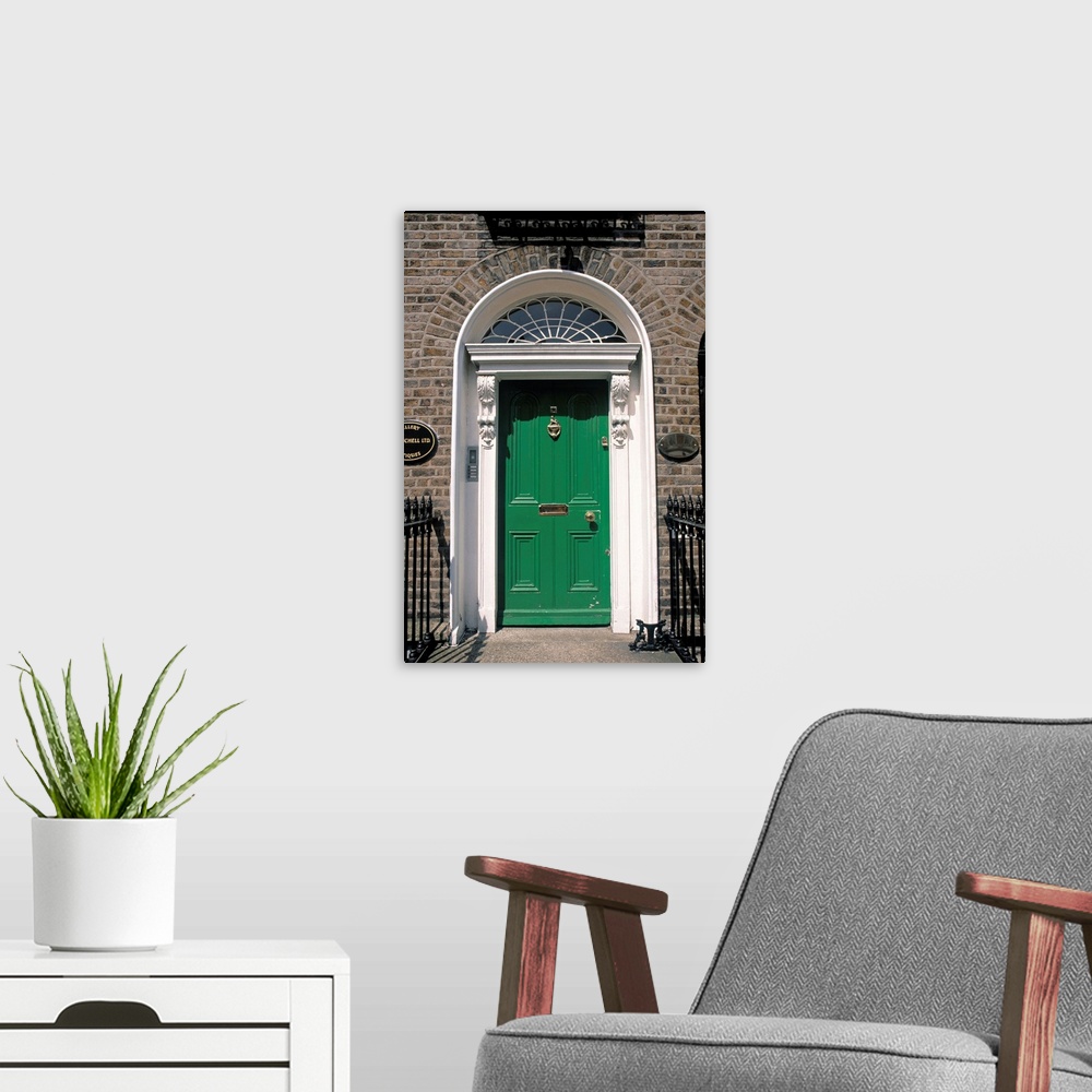 A modern room featuring Green door, Merrion Square, Dublin, Ireland