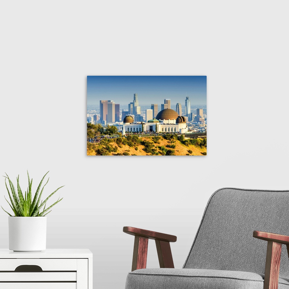A modern room featuring Griffith Observatory And Los Angeles Skyline, California, USA