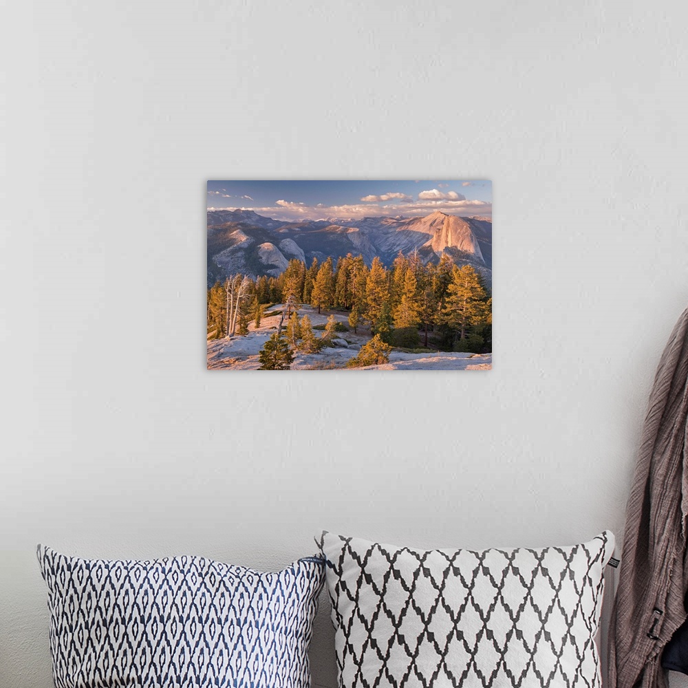 A bohemian room featuring Half Dome and Yosemite Valley from Sentinel Dome, Yosemite National Park, California, USA. Spring...