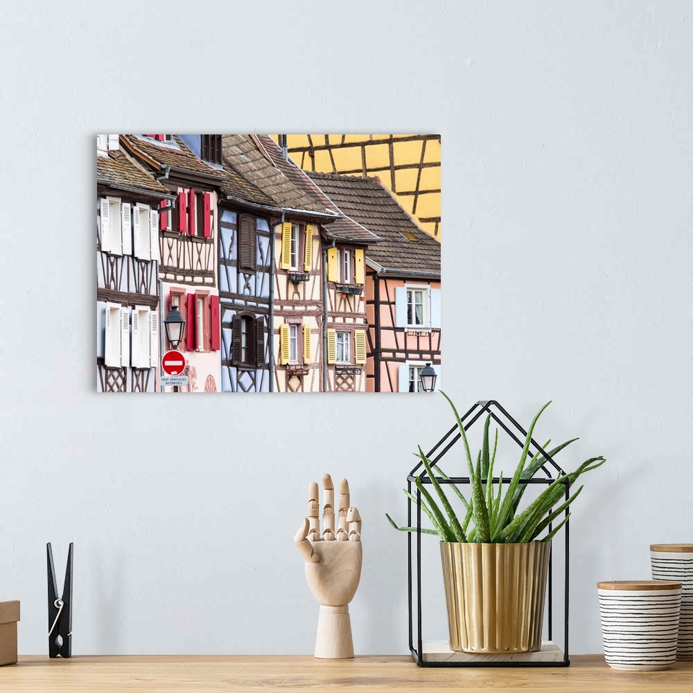 A bohemian room featuring Half-Timbered Houses Of The Medieval Town Of Colmar, Alsatian Wine Route, France