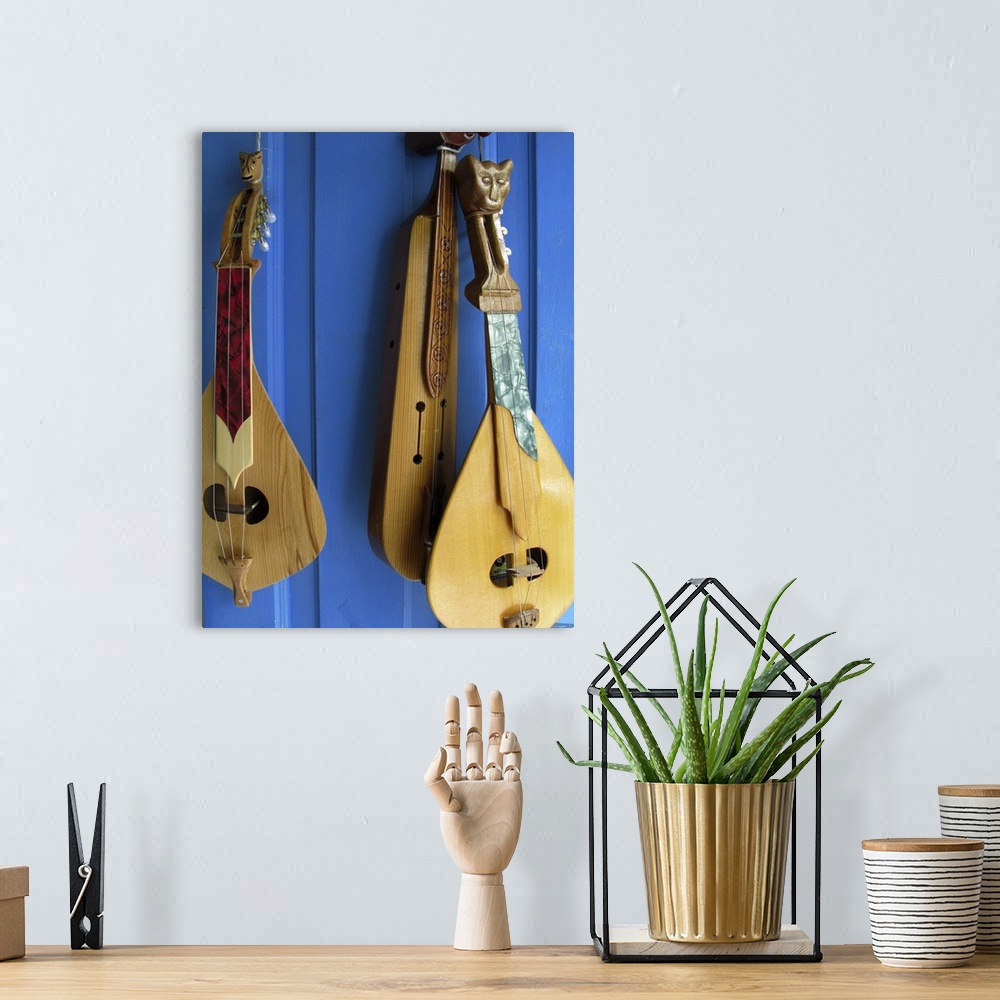 A bohemian room featuring Handmade Musical Instruments, Chania, Crete, Greece