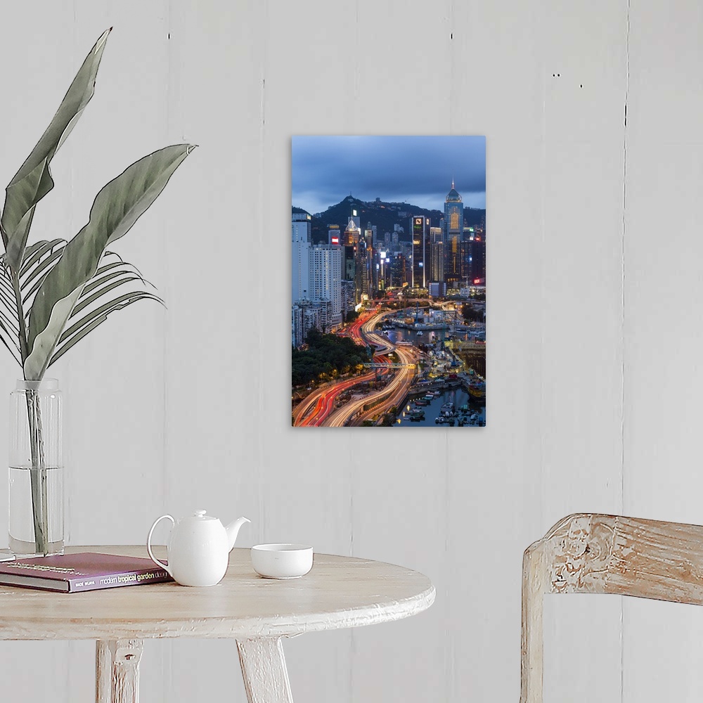 A farmhouse room featuring Elevated view, Harbour and Central district of Hong Kong Island and Victoria Peak, Hong Kong, China