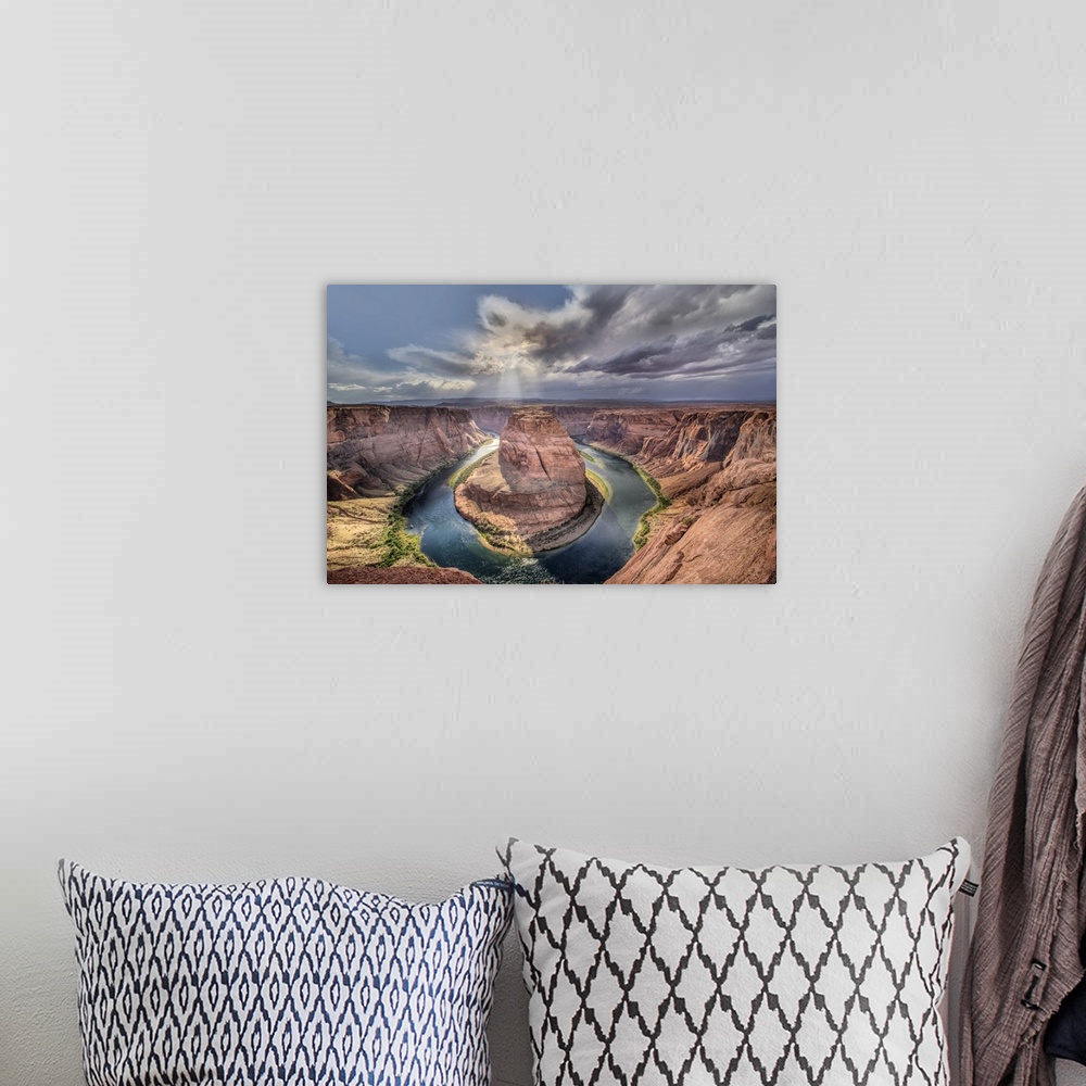 A bohemian room featuring Horseshoe Bend and the Colorado River, Glen Canyon National Rec. Area, Arizona, USA.