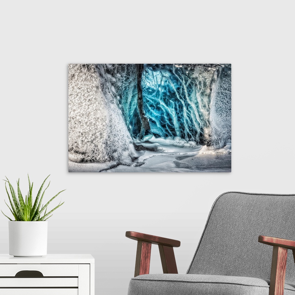 A modern room featuring Ice Details From An Iceberg Off Eastern Spitsbergen Coast, Svalbard