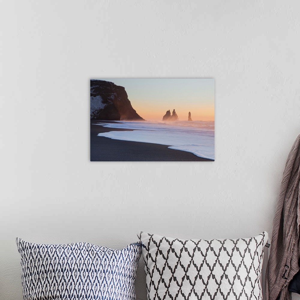 A bohemian room featuring Iceland, South Iceland, The black beach of Vik