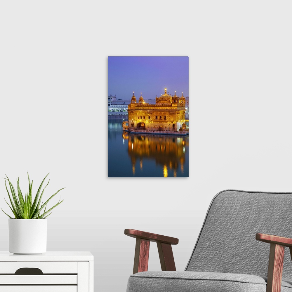 A modern room featuring India, Punjab, Amritsar, The Harmandir Sahib,  known as The Golden Temple