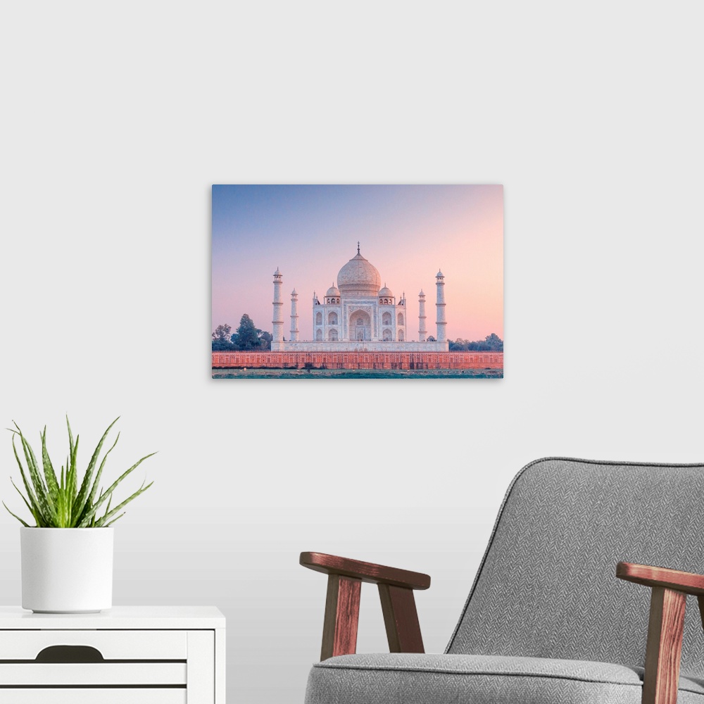 A modern room featuring India, Taj Mahal At Sunset