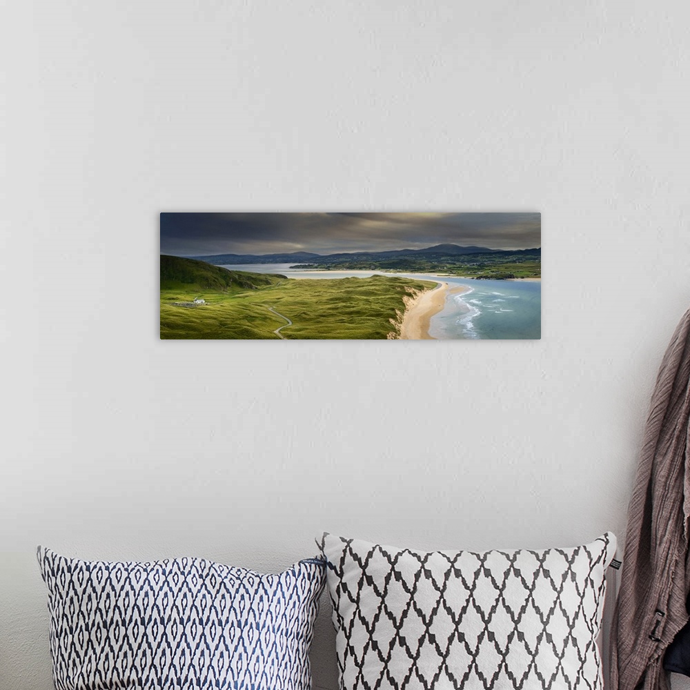 A bohemian room featuring Ireland, Co. Donegal, Inishowen, Malin head, lagg, Five fingers strand and St. Mary's church.