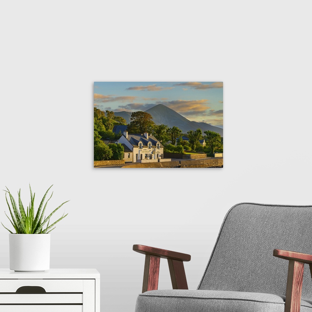 A modern room featuring Ireland, Co.Mayo, Westport, Murrisk, Croagh Patrick Holy Mountain and Sheebeen public House