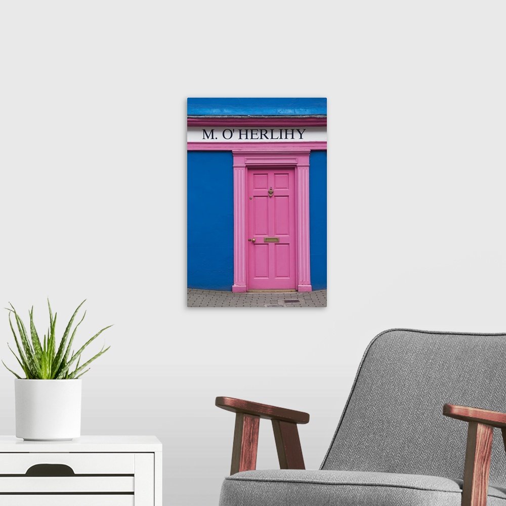 A modern room featuring Ireland, County Cork, Kinsale, colorful building detail.