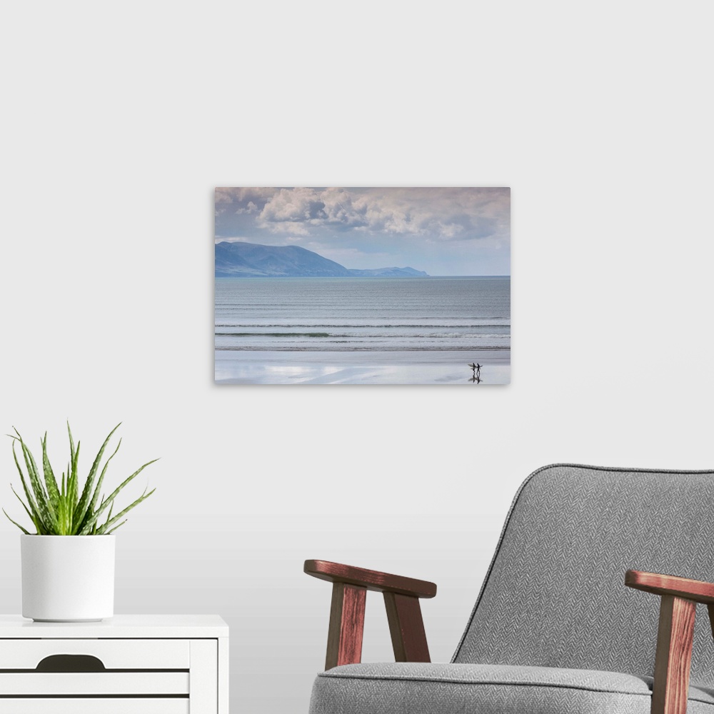 A modern room featuring Ireland, County Kerry, Dingle Peninsula, Inch Strand, beach.