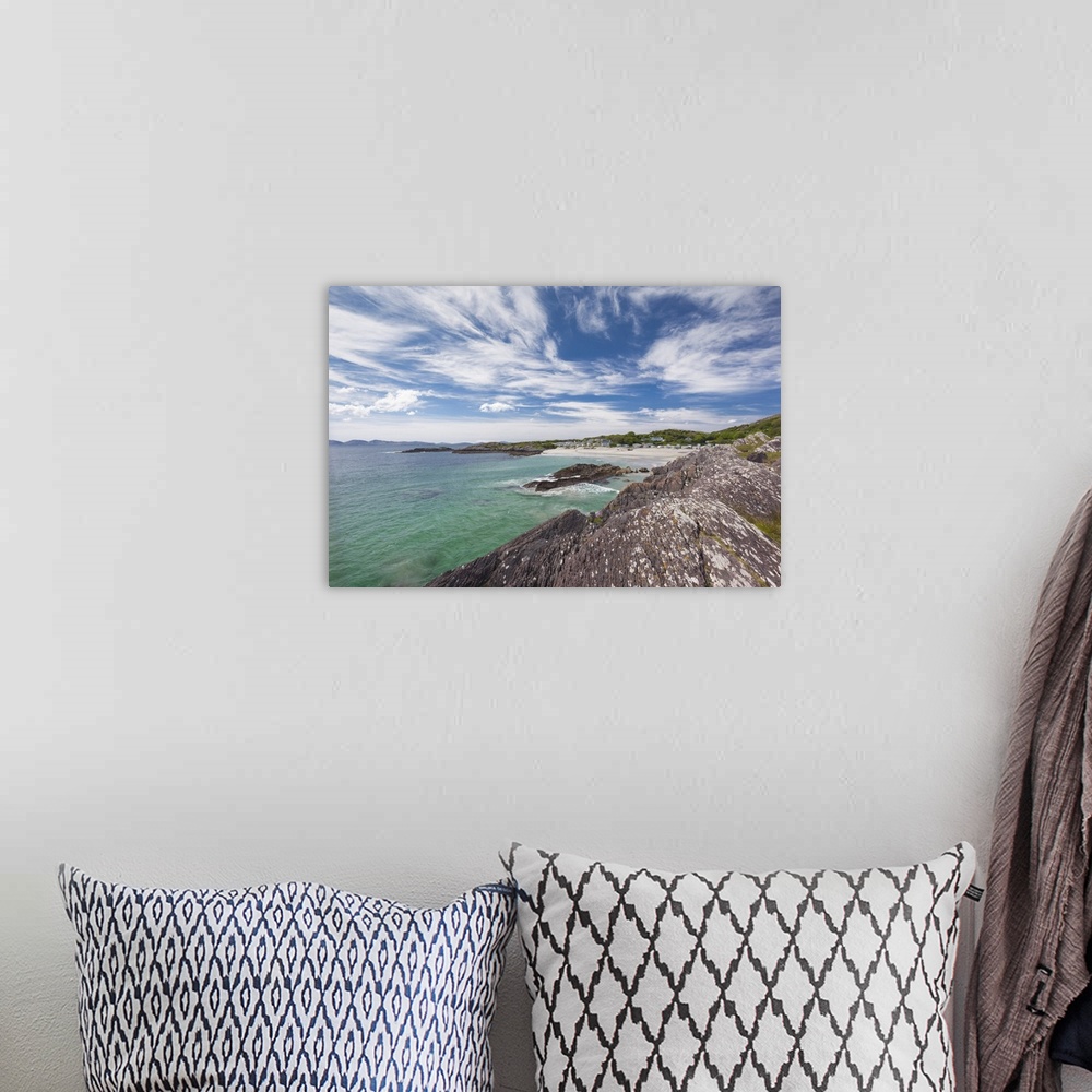 A bohemian room featuring Ireland, County Kerry, Ring of Kerry, Castlecove, Castlecove Beach.