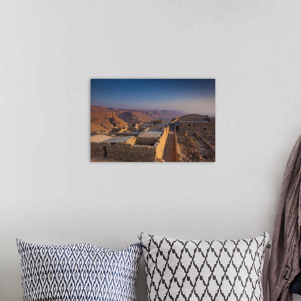 A bohemian room featuring Israel, Dead Sea, Masada, dawn view of the Masada Plateau