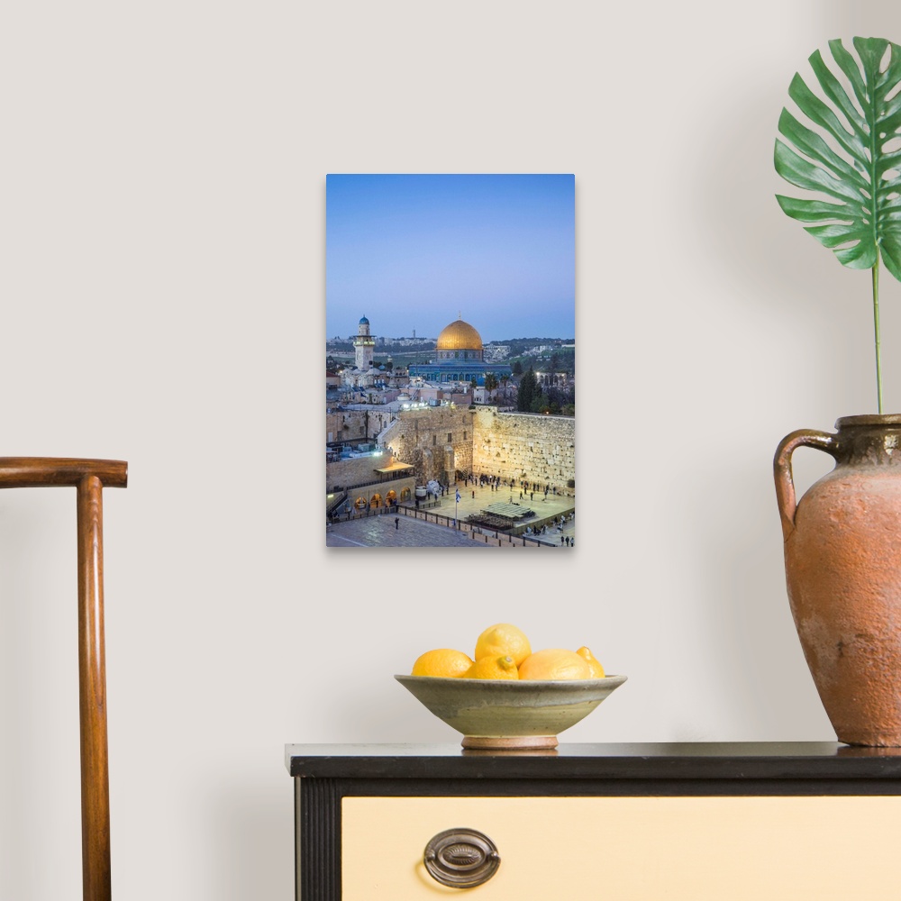 A traditional room featuring Israel, Jerusalem, Old City, Temple Mount, Dome of the Rock and The Western Wall - know as the Wa...