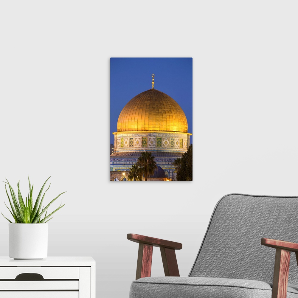 A modern room featuring Israel, Jerusalem, Temple Mount, Dome of the Rock.