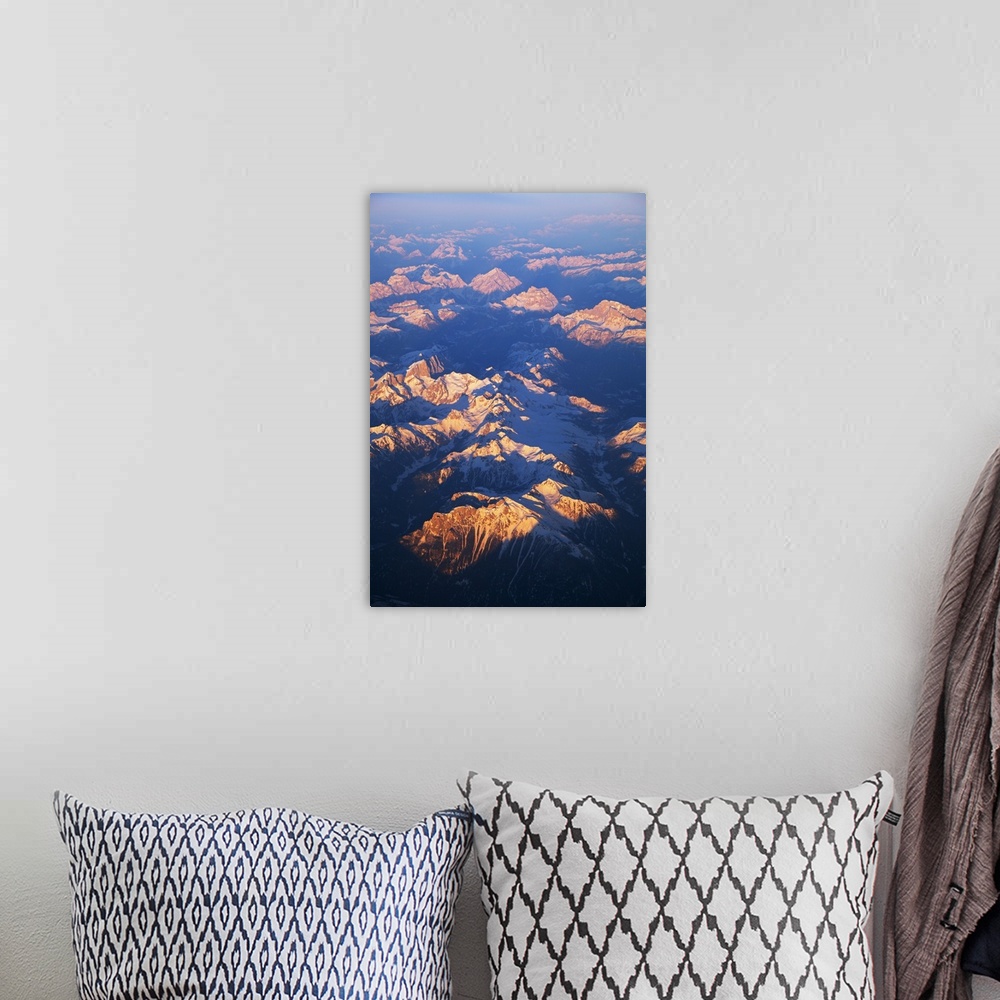 A bohemian room featuring Italy, Alps. Aerial view of Alps.