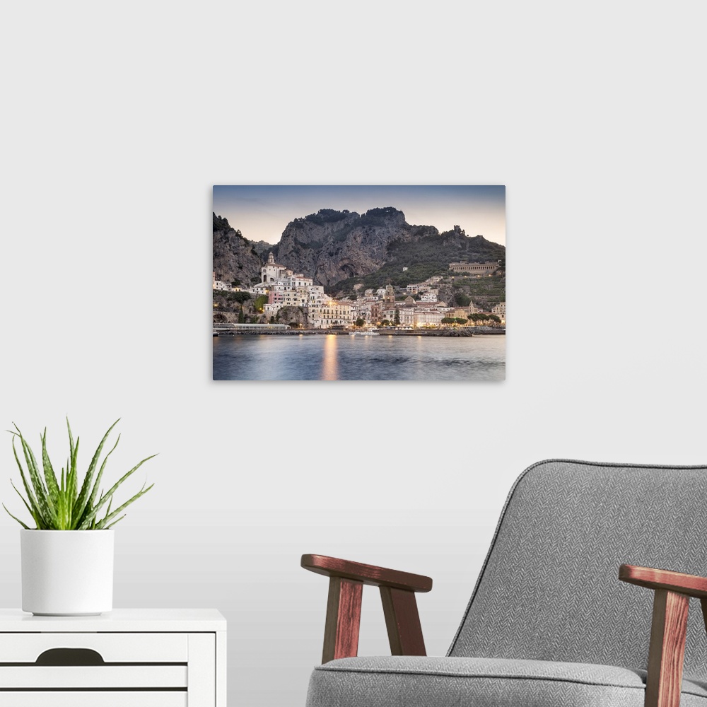 A modern room featuring Italy, Campagnia, Amalfi Coast, Amalfi. The town of Amalfi.