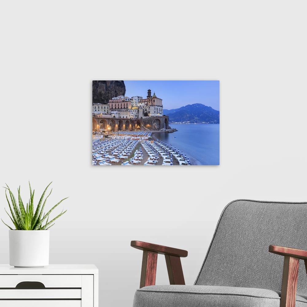 A modern room featuring Italy, Campania, Amalfi Coast, Salerno district. Peninsula of Sorrento. Atrani.