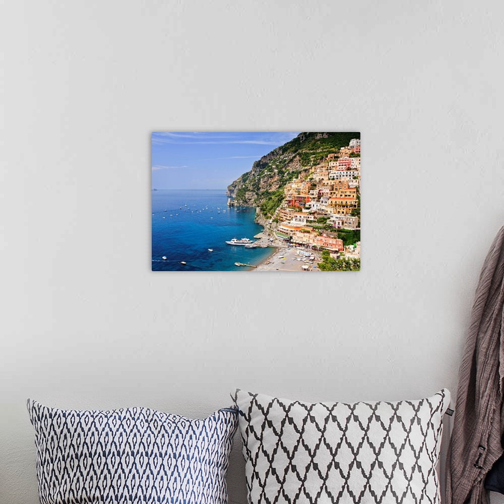 A bohemian room featuring Italy, Campania, Salerno district, Peninsula of Sorrento, Positano.
