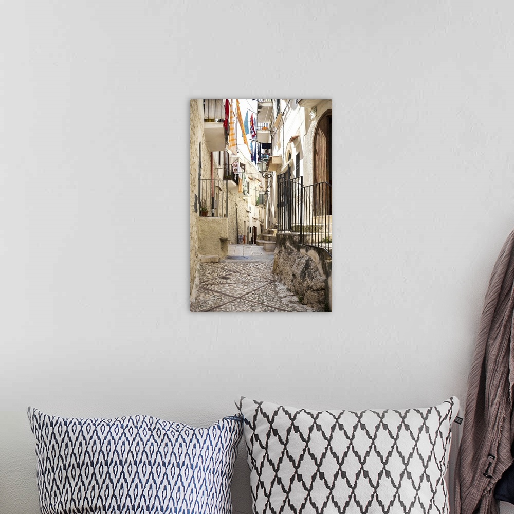 A bohemian room featuring Italy, Italia. Apulia, Puglia, Foggia district. Gargano, Vieste.