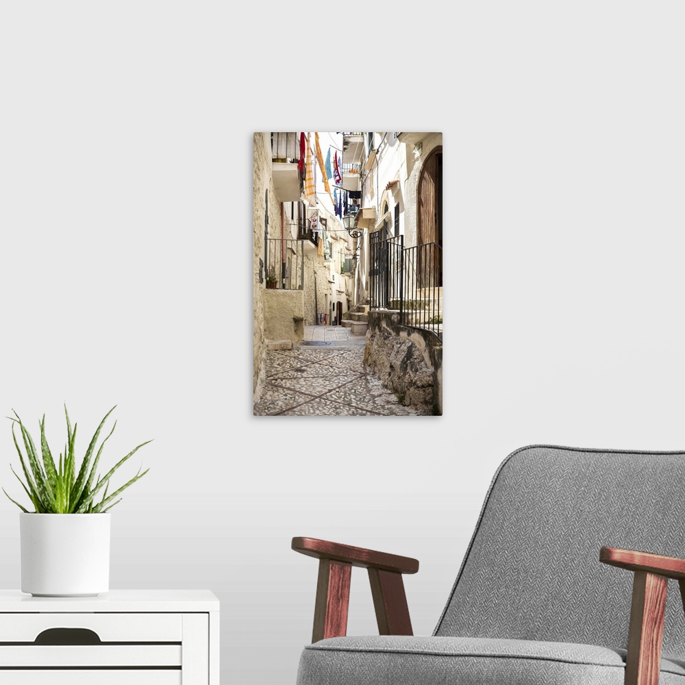 A modern room featuring Italy, Italia. Apulia, Puglia, Foggia district. Gargano, Vieste.