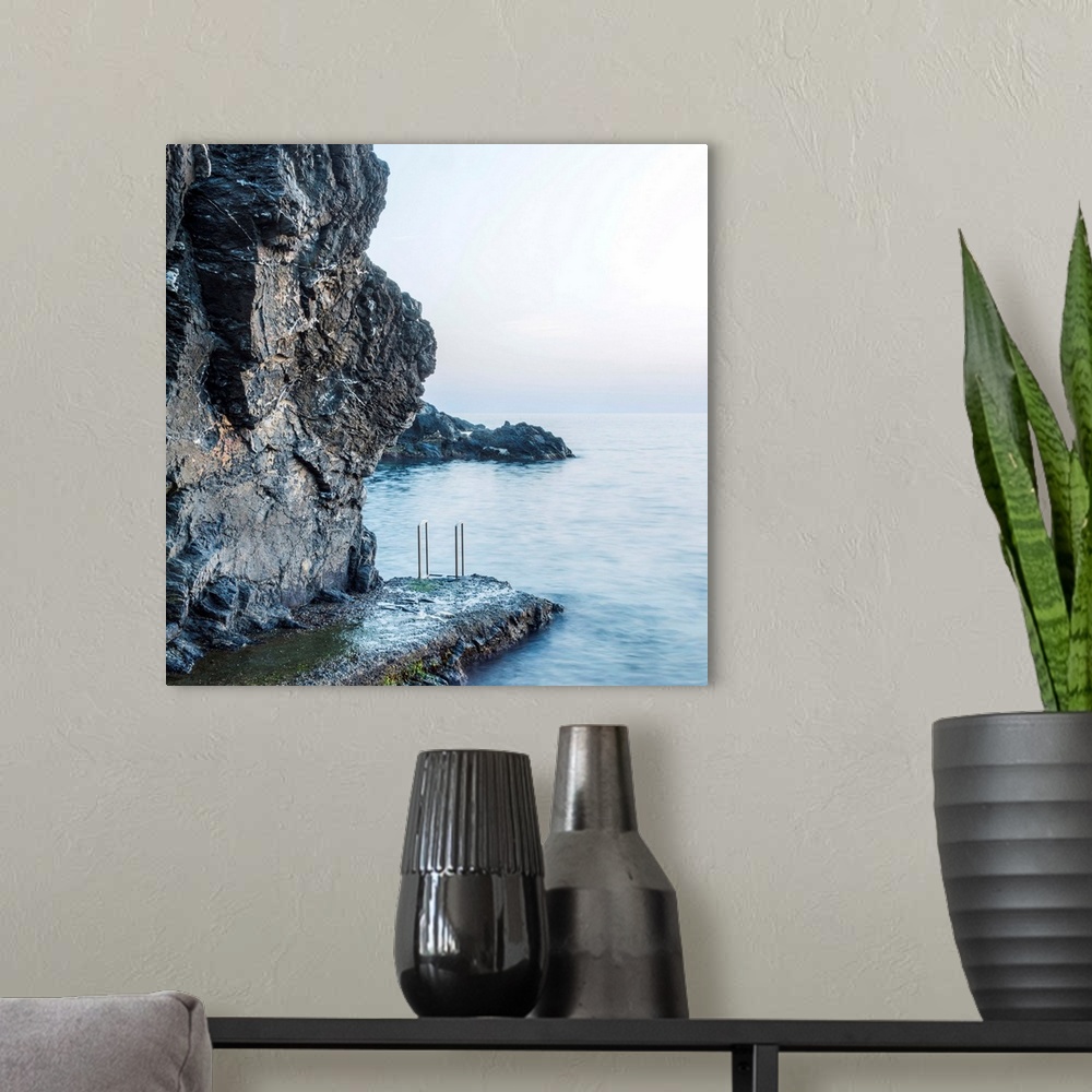 A modern room featuring Europe, Italy, Liguria, Cinque Terre. After sunset in Manarola