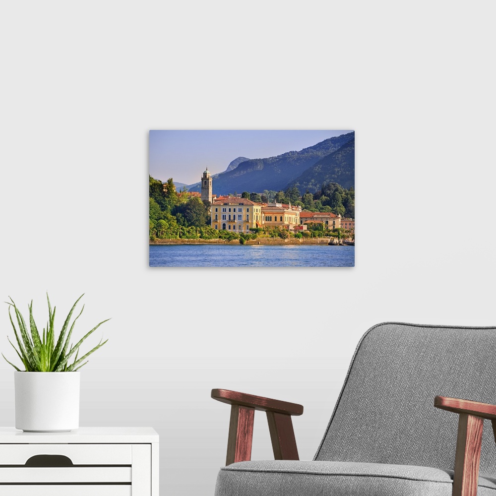 A modern room featuring Italy, Lombardy, Como district. Como Lake, Bellagio.