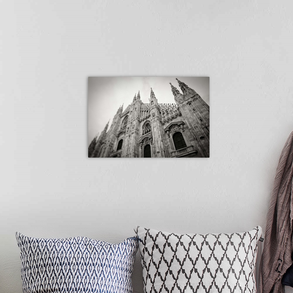 A bohemian room featuring Italy, Lombardy, Milan, Piazza Duomo, Duomo cathedral, defocussed
