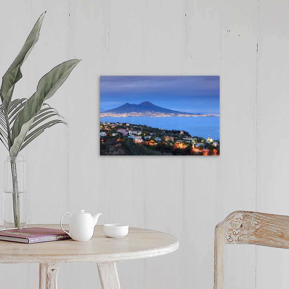 A farmhouse room featuring Italy, Naples, view of Naples, Posillipo town and Mt. Vesuvius