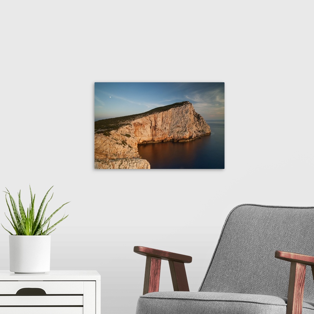 A modern room featuring Italy, Sardinia, Capo Caccia in Alghero and its towering cliffs.