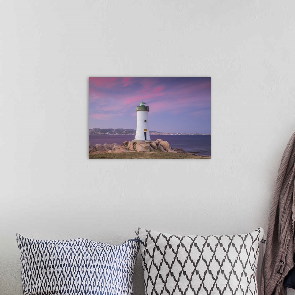 A bohemian room featuring Italy, Sardinia, Sassari Province, Palau, Porto Faro Lighthouse.