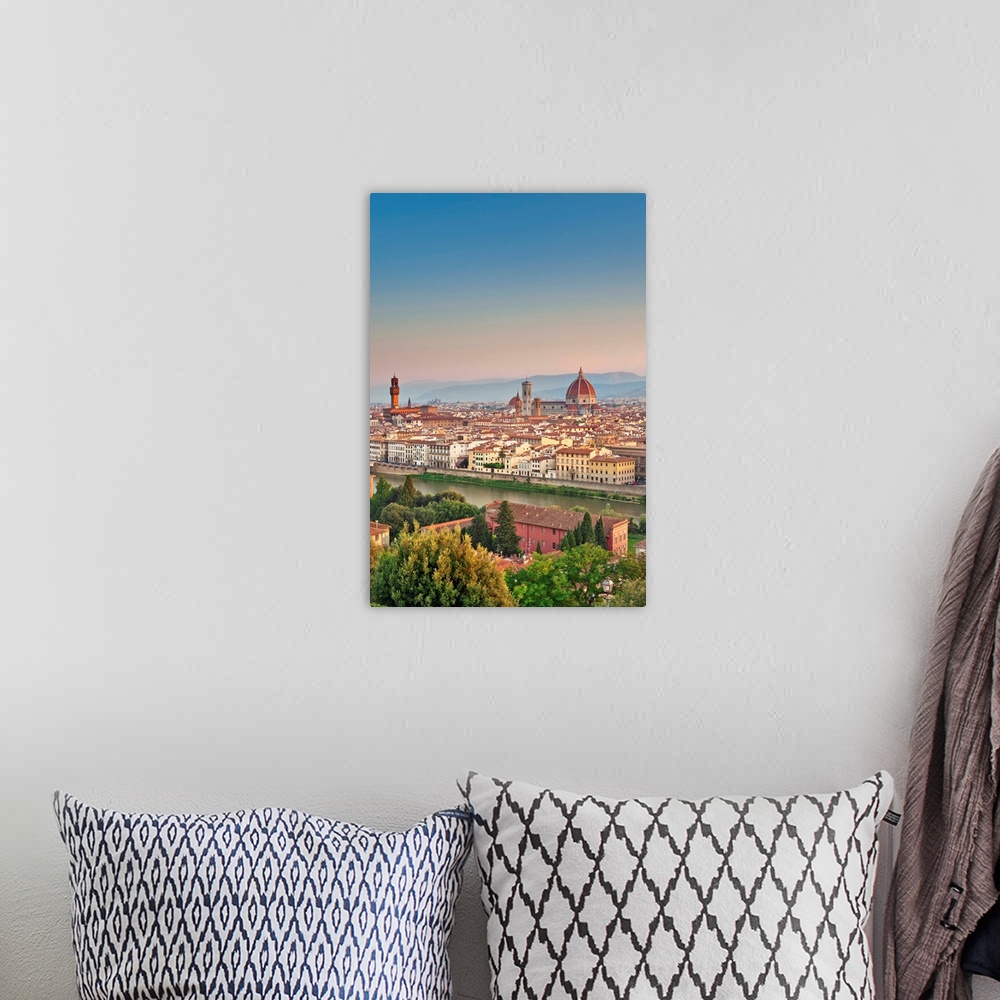 A bohemian room featuring Italy, Italia. Tuscany, Toscana. Firenze district. Florence, Firenze. Duomo Santa Maria del Fiore...
