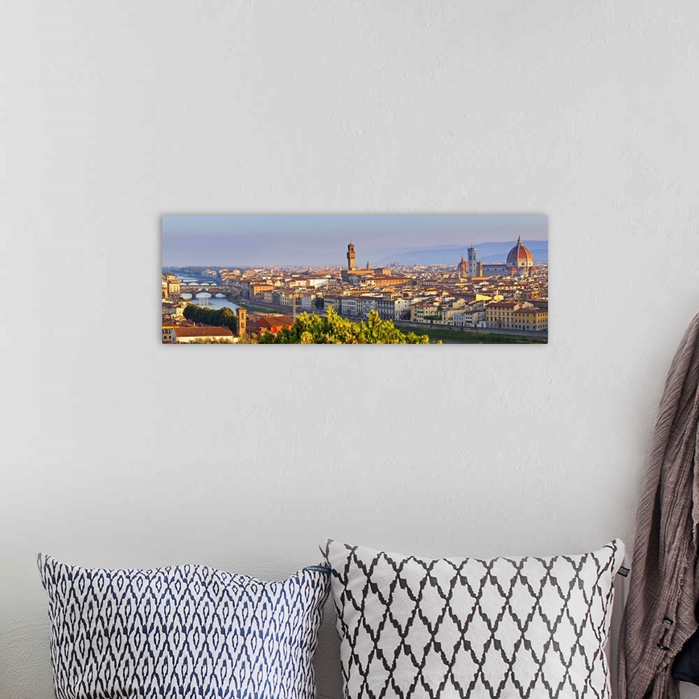 A bohemian room featuring Italy, Italia. Tuscany, Toscana. Firenze district. Florence, Firenze. Duomo Santa Maria del Fiore...
