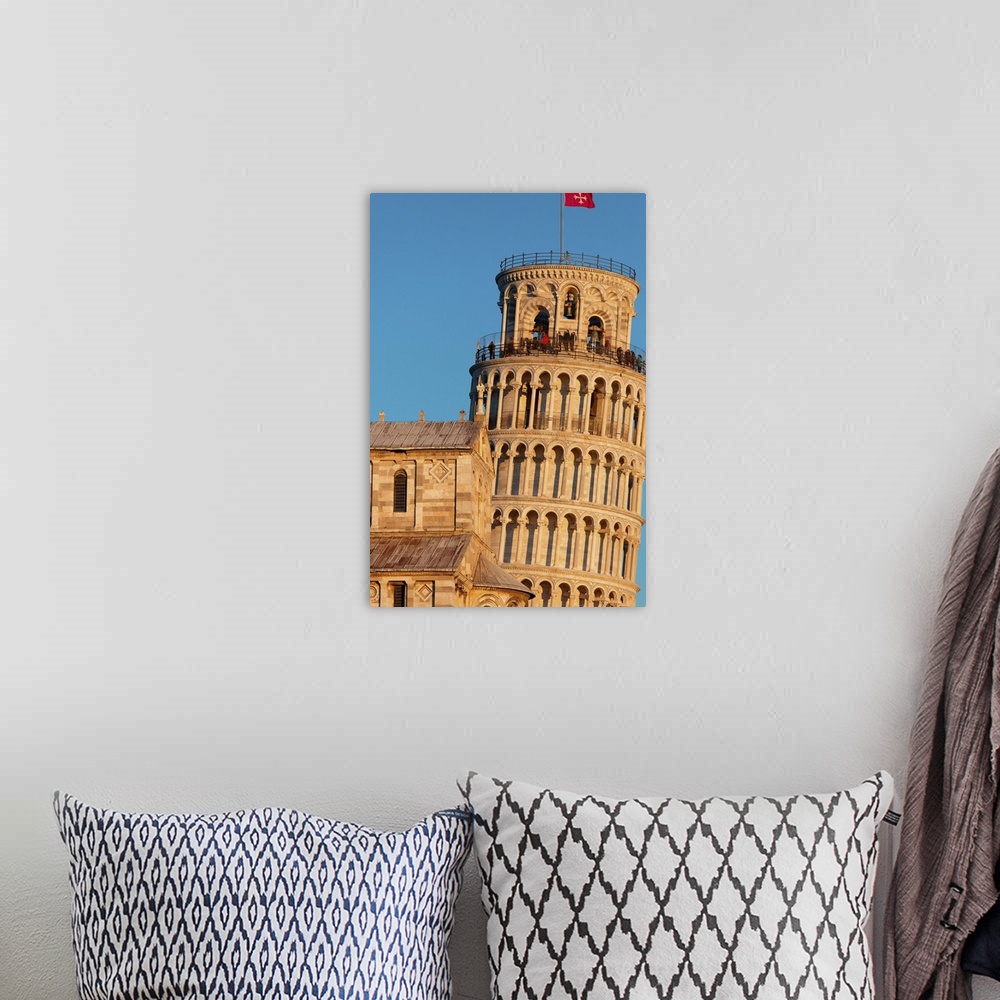A bohemian room featuring Europe,Italy,Tuscany,Pisa. Detail of the tower and the cathedral.