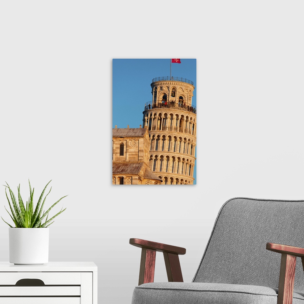 A modern room featuring Europe,Italy,Tuscany,Pisa. Detail of the tower and the cathedral.