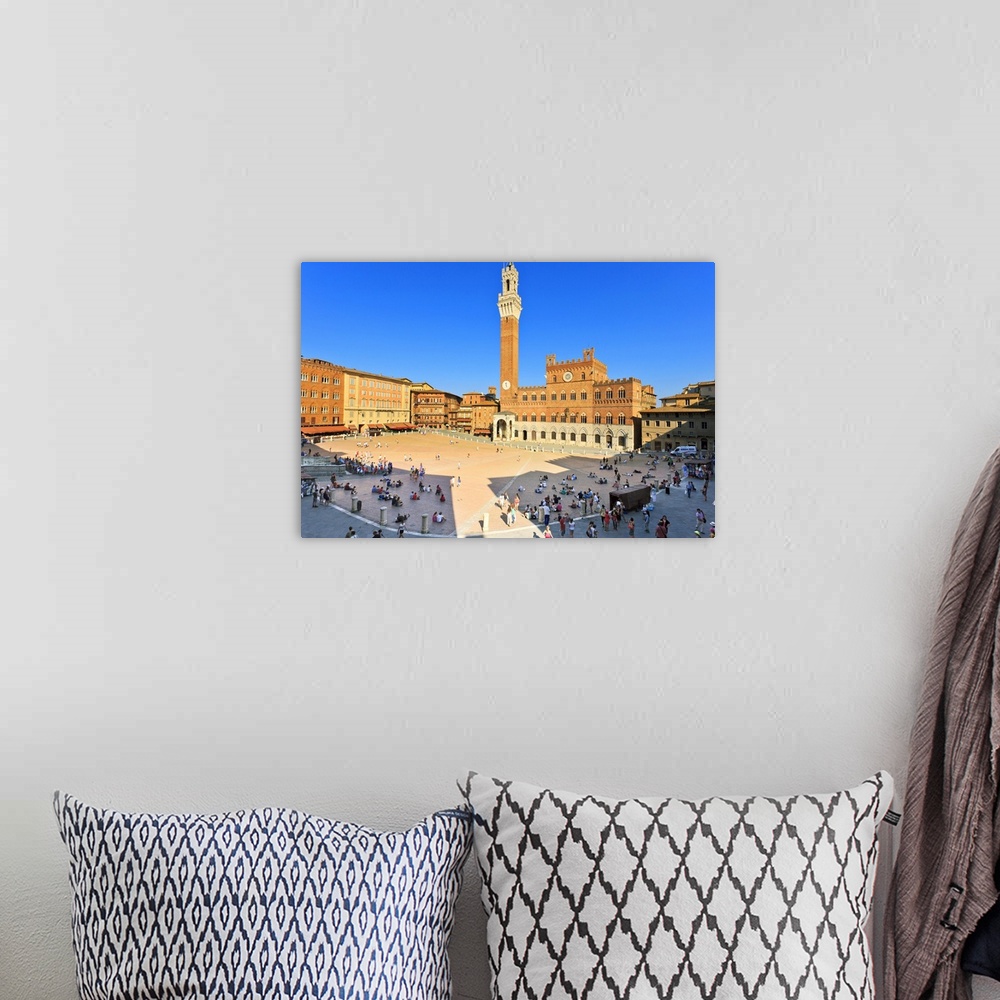 A bohemian room featuring Italy, Tuscany, Siena district, Siena. Piazza del Campo. The Square.