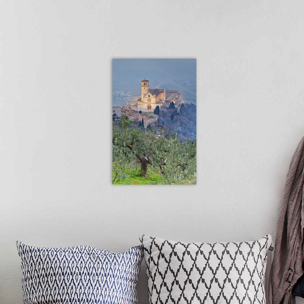 A bohemian room featuring Italy, Umbria, Perugia district, Assisi, Basilica of San Francesco.