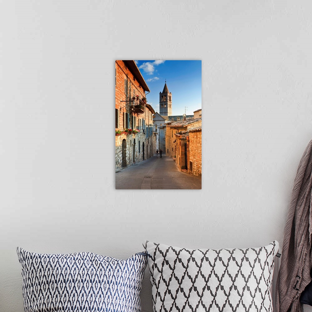 A bohemian room featuring Italy, Umbria, Perugia district, Assisi, Basilica of Santa Chiara.