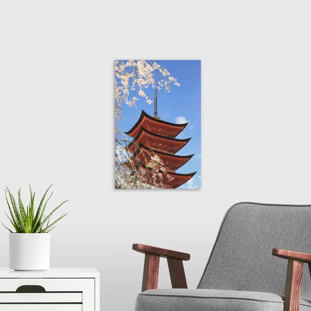 A modern room featuring Japan, Hiroshima, Miyajima Island, Itsukushima-jinja Shinto Shrine.