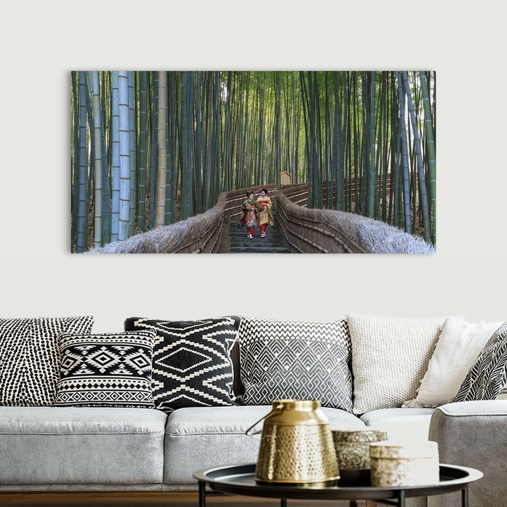 A bohemian room featuring Japan, Kyoto, Arashiyama, Adashino Nembutsu-ji Temple, Bamboo Forest