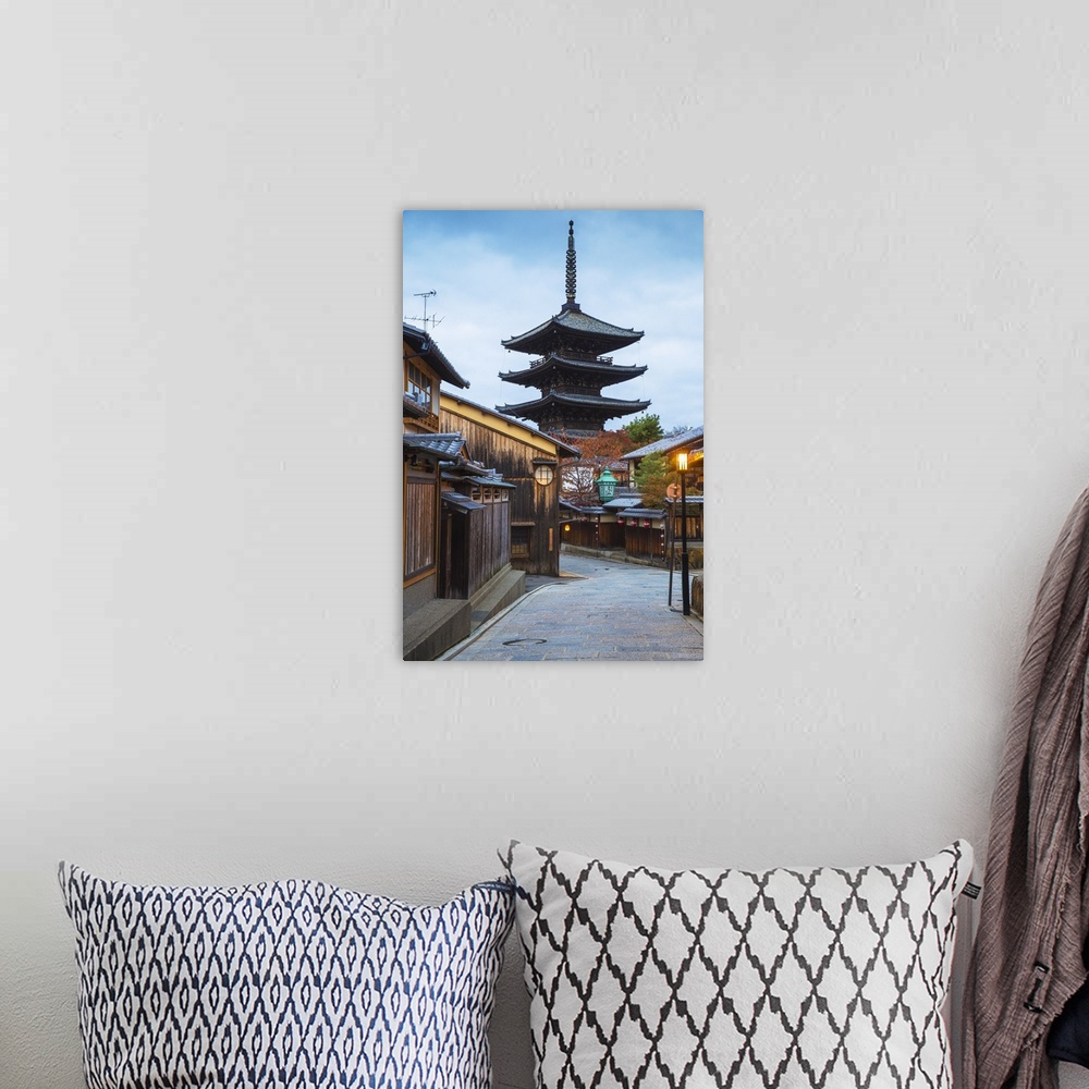 A bohemian room featuring Japan, Kyoto, Higashiyama District, Gion, Yasaka Pagoda in Hokanji temple.