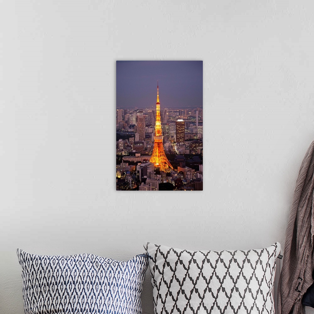 A bohemian room featuring Japan, Tokyo, Roppongi, View of Tokyo Tower and City Skyline from Tokyo City View Tower